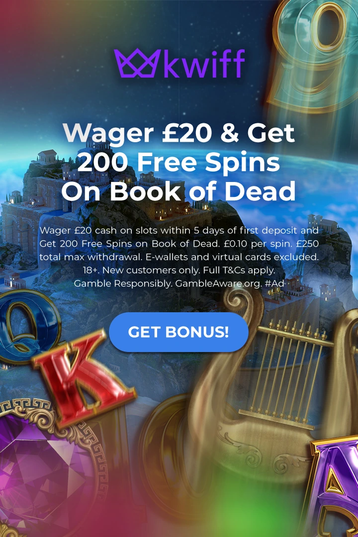 Wager £20 & Get 200 Free Spins On Book of Dead