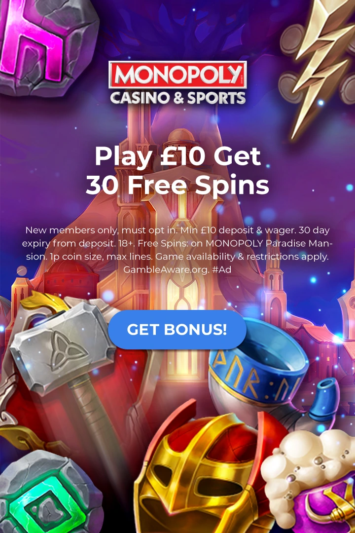 Play £10 Get 30 Free Spins