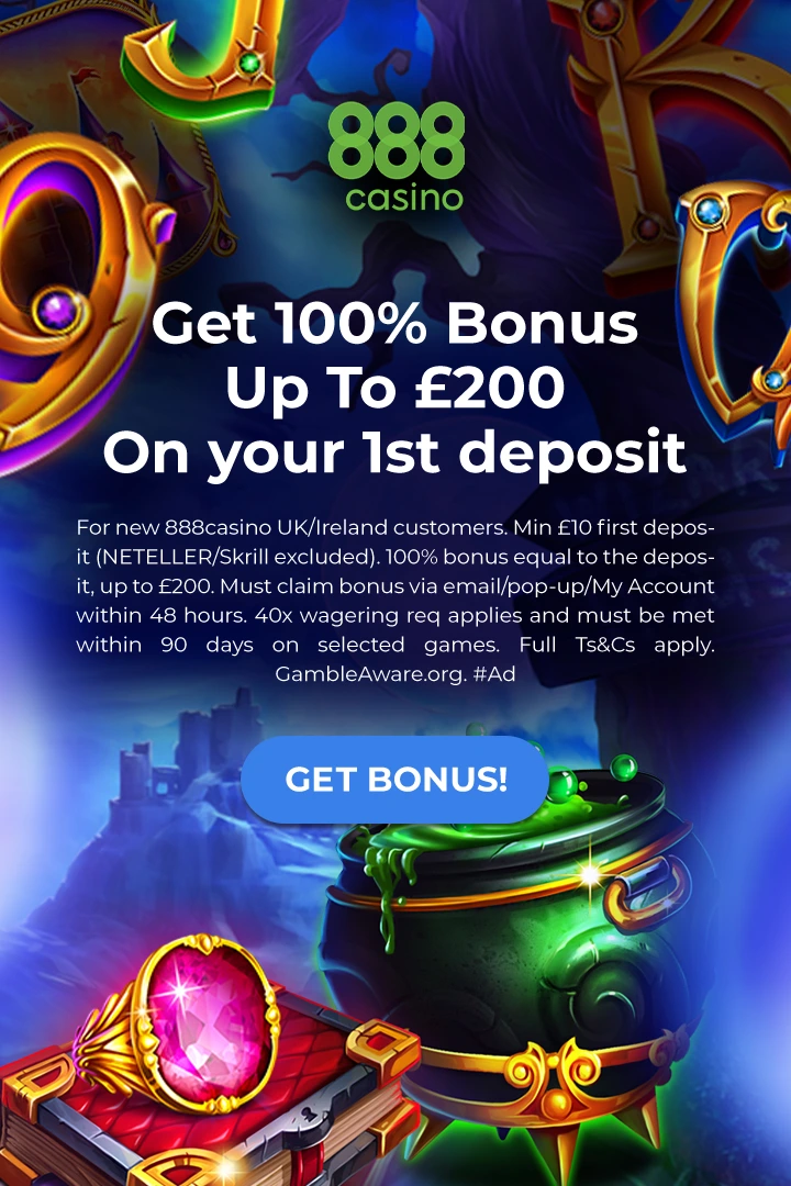 Get 100% Bonus Up To £200<br>On your 1st Deposit