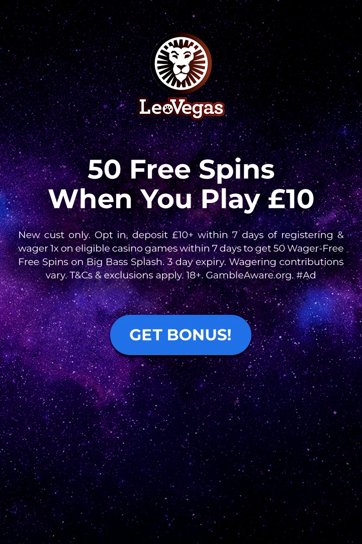 50 Free Spins<br>When You Play £10